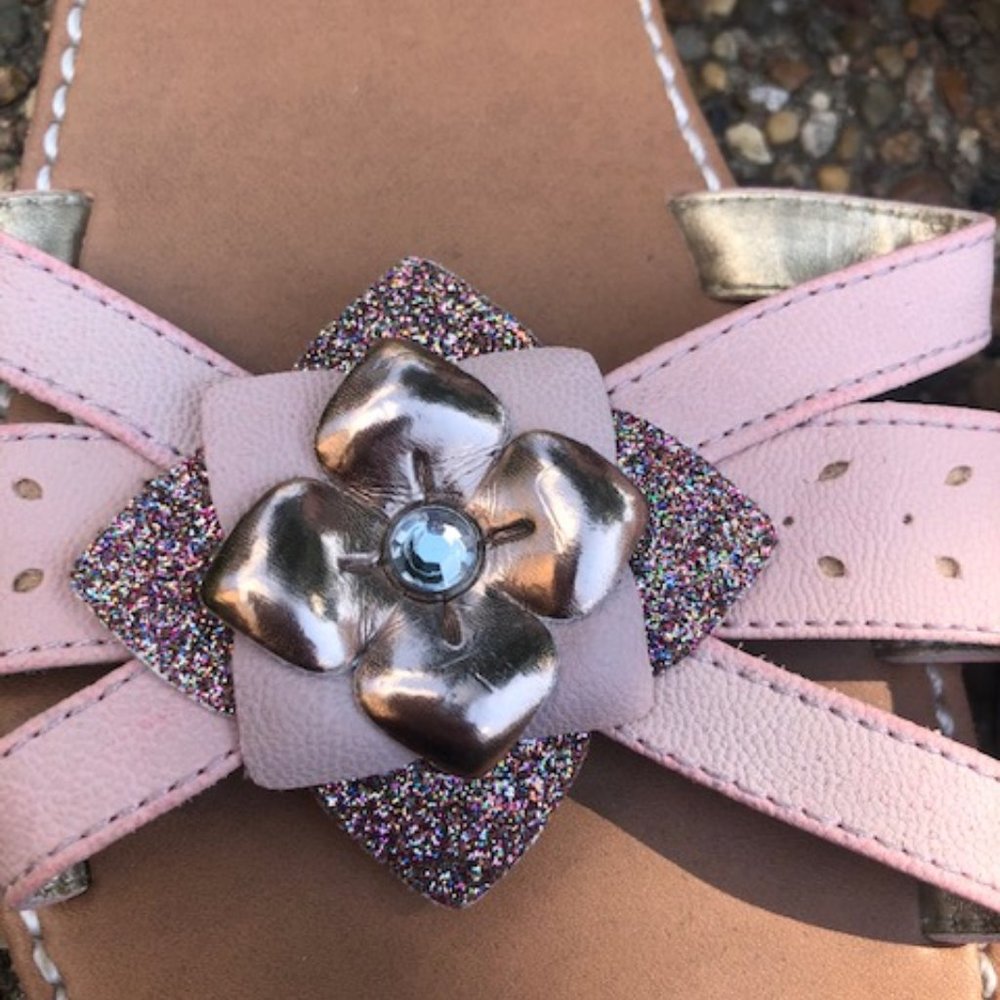 Rachel Girls' Pink Sandals, Size 4